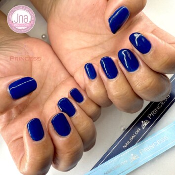 つくばみらい市　ネイビーネイル　ワンカラーネイル　ネイルサロンプリンセス
