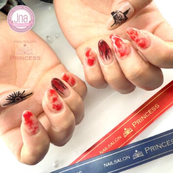 つくばみらい市　ライブネイル　血ネイル　ネイルサロンプリンセス