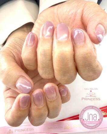 みらい平ネイルサロン　ぐらい　ローズピンクネイル　ネイルサロンプリンセス