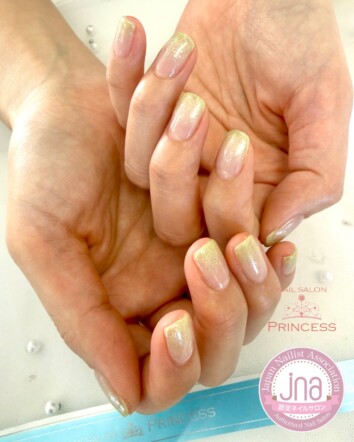 つくばみらい市ネイルサロン　グリーンネイル　グラデーションネイル　ネイルサロンプリンセス