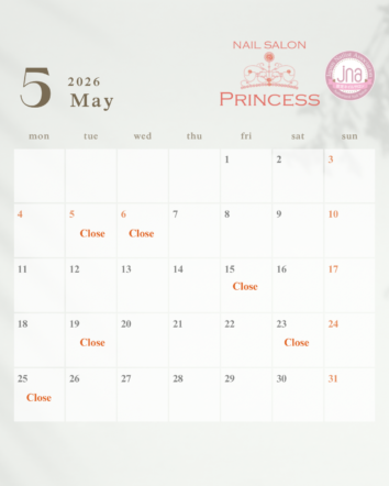 つくばみらい市ネイルサロン　みらい平ネイルサロン　ネイルサロンプリンセス