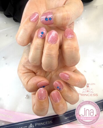 つくばみらい市ネイルサロン　フラッシュマグ　ピンクネイル　ネイルサロンプリンセス