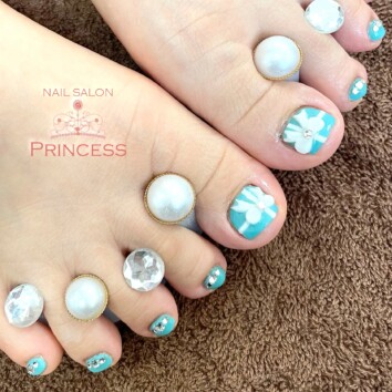 つくばみらい市 フットネイル ティファニーネイル ネイルサロンプリンセス