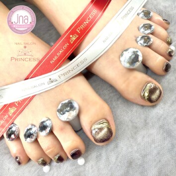 みらい平 フットネイル マグネットネイル ネイルサロンプリンセス