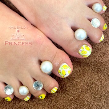 みらい平 レモンネイル フルーツネイル ネイルサロンプリンセス