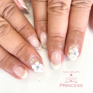 つくばみらい市 エンボスフラワーネイル ネイルサロンプリンセス