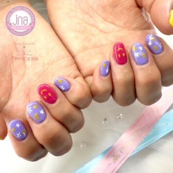 みらい平 ポップネイル イラストネイル ネイルサロンプリンセス