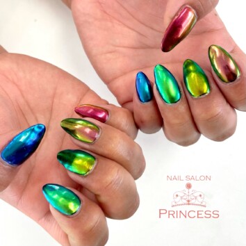みらい平 オーロラネイル ネイルサロンプリンセス