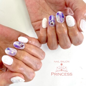 みらい平 ニュアンスネイル 水滴ネイル ネイルサロンプリンセス