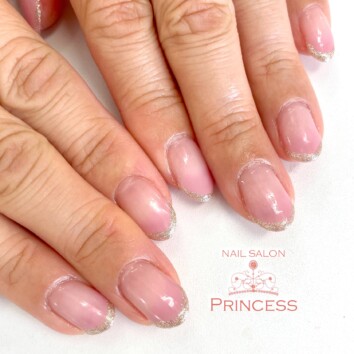 みらい平 グラデーションネイル スキニーフレンチ ネイルサロンプリンセス