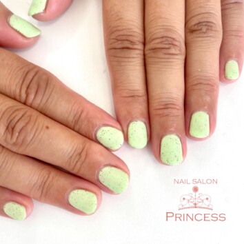 みらい平 砂ネイル パステルグリーンネイル ネイルサロンプリンセス