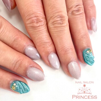 つくばみらい市 マグネットネイル マーメイドネイル ネイルサロンプリンセス