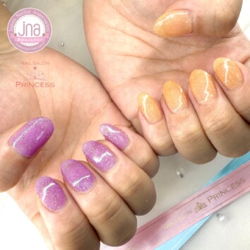 つくばみらい市　アシメネイル　ラメネイル　ネイルサロンプリンセス