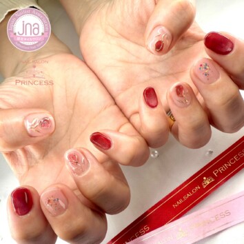 つくばみらい市　チューリップネイル　マグネットネイル　ネイルサロンプリンセス