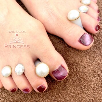 つくばみらい市 フットネイル マグネットネイル ネイルサロンプリンセス