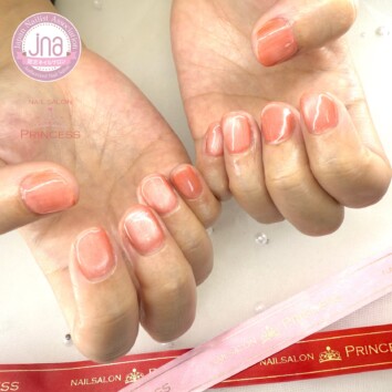 みらい平 マグネットネイル コーラルピンク ネイルサロンプリンセス