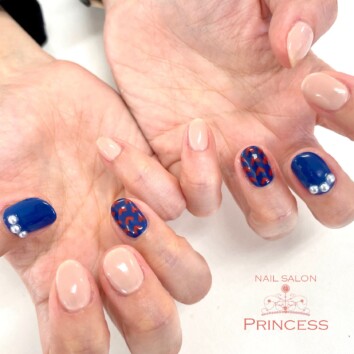 つくばみらい市　卒園式ネイル　ベージュネイル　ハートネイル　ネイルサロンプリンセス