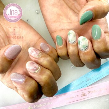 つくばみらい市　ニュアンスネイル　マグネットネイル　ネイルサロンプリンセス