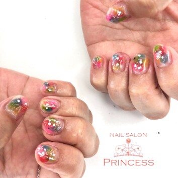 つくばみらい市 ぬりかけネイル ネイルサロンプリンセス