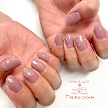 つくばみらい市　ワンカラーネイル　オフィスネイル　ネイルサロンプリンセス