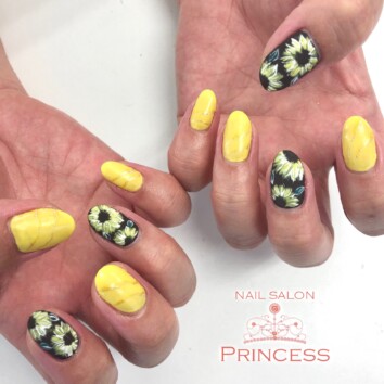 みらい平 ひまわりネイル ネイルサロンプリンセス