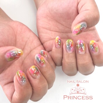 みらい平 ぬりかけニュアンスネイル ネイルサロンプリンセス