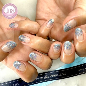 つくばみらい市　グラデーションネイル　夏ネイル　ネイルサロンプリンセス