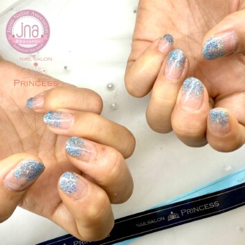 つくばみらい市　グラデーションネイル　夏ネイル　ネイルサロンプリンセス