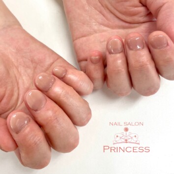 みらい平　ワンカラーネイル　深爪矯正　ネイルネイルサロンプリンセス