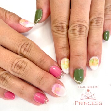 つくばみらい市 インクネイル ニュアンスネイル ネイルサロンプリンセス