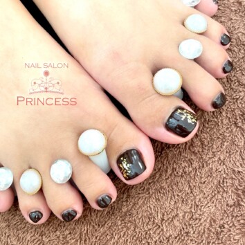 つくばみらい市 フットネイル こっくりカラー ネイルサロンプリンセス