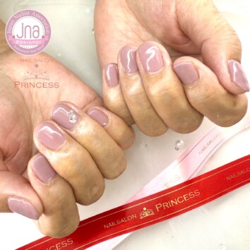 つくばみらい市 ワンカラーネイル ネイルサロンプリンセス