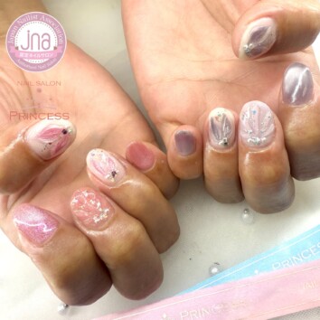 つくばみらい市 マーメイドネイル 夏ネイル マグネットネイル ネイルサロンプリンセス