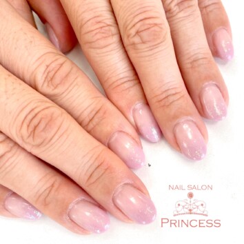 つくばみらい市　スモーキーピンクネイル　グラデーションネイル　ネイルサロンプリンセス