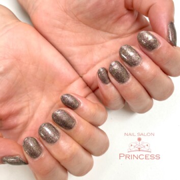 みらい平　グリッターネイル　ネイルサロンプリンセス