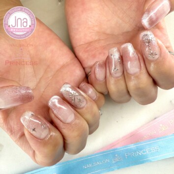 つくばみらい市　マググラデ　ミラーアートネイル　ネイルサロンプリンセス