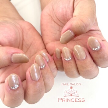 みらい平 オフィスネイル ベージュネイル ネイルサロンプリンセス