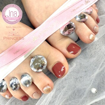 つくばみらい市　フットネイル　ペディキュア　ネイルサロンプリンセス