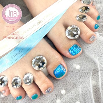 みらい平　フットネイル　バカラネイル　ネイルサロンプリンセス