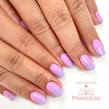 みらい平　2色グラデーション　パープルネイル　ネイルサロンプリンセス