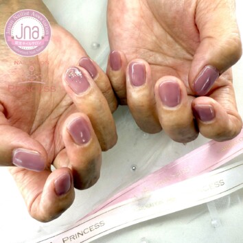 つくばみらい市　ワンカラーネイル　ネイルサロンプリンセス