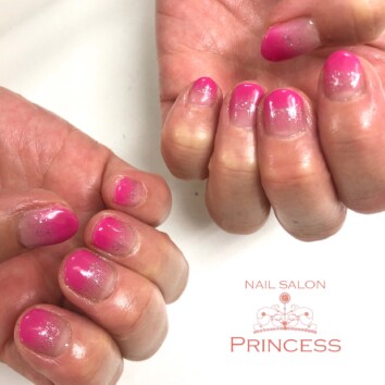 みらい平 グラデーションネイル ネイルサロンプリンセス